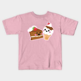 Cake and Ice Cream Buddies Kids T-Shirt